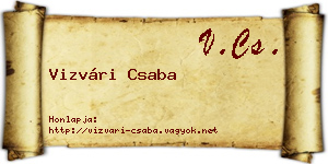 Vizvári Csaba névjegykártya