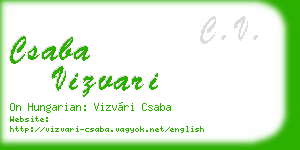 csaba vizvari business card